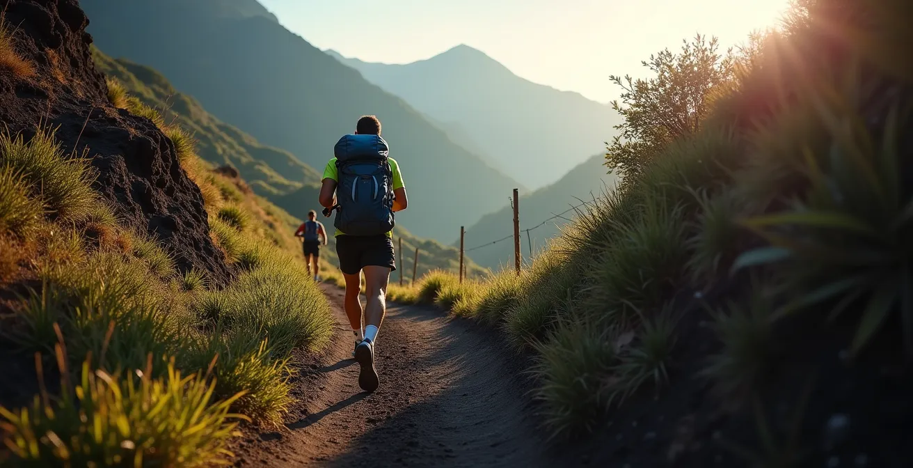 Comparaison visuelle entre le temps indiqué sur un panneau ONF et la réalité pour un randonneur touriste